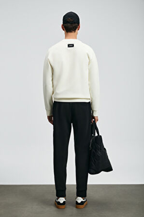 Lufian Erkek Cosmo Sweatshirt 112030181 Kırık Beyaz