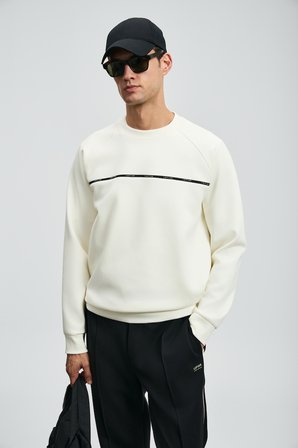 Cosmo Erkek Sweatshirt Kırık Beyaz