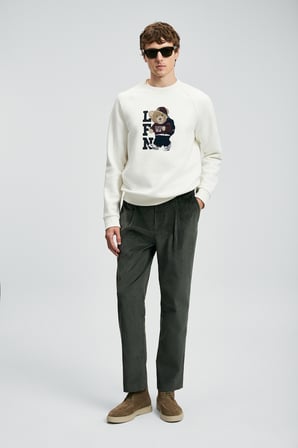 Storm Erkek Sweatshirt Kırık Beyaz