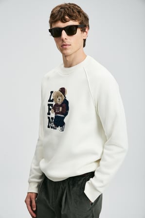 Storm Erkek Sweatshirt Kırık Beyaz