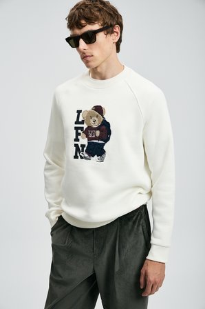 Storm Erkek Sweatshirt Kırık Beyaz