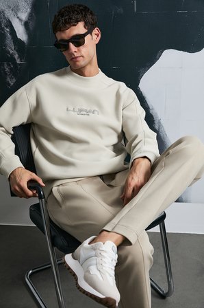 Dark Erkek Sweatshirt Ekru