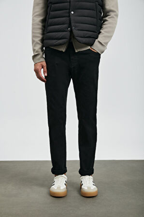 Lufian Erkek Anton Smart Slim Fit Jean Pantolon 112200260 Siyah
