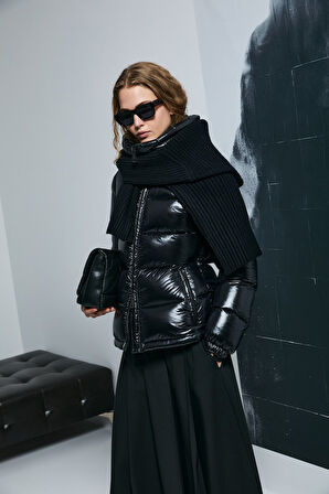 Lufian Kadın Flash Kaz Tüyü Mont 122120044 Siyah