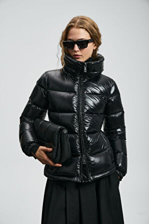 Lufian Kadın Flash Kaz Tüyü Mont 122120044 Siyah