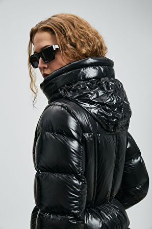 Lufian Kadın Flash Kaz Tüyü Mont 122120044 Siyah