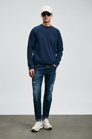 Edgar Spor Jean Erkek Pantolon Slim Fit Mavi