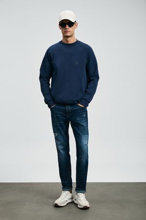 Edgar Spor Jean Erkek Pantolon Slim Fit Mavi