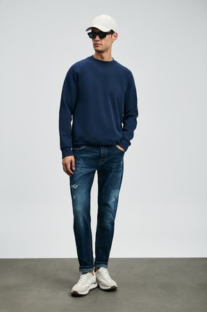 Edgar Spor Jean Erkek Pantolon Slim Fit Mavi