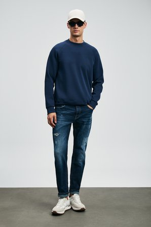 Edgar Spor Jean Erkek Pantolon Slim Fit Mavi