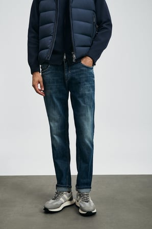 Lufian Erkek Lukas Spor Slim Fit Jean Pantolon 112200231 Mavi