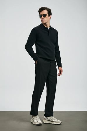 Sterno Smart Erkek Chino Pantolon Slim Fit Siyah