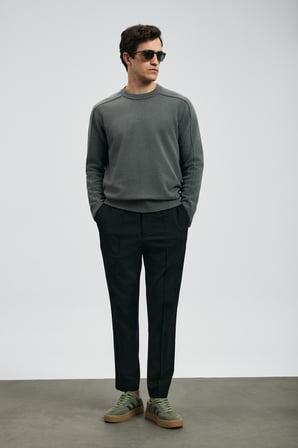 Sımon Smart Erkek Chino Pantolon Slim Fit Siyah