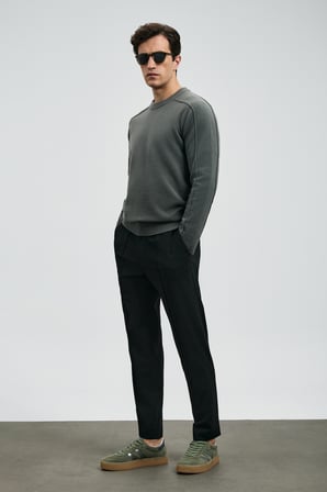 Sımon Smart Erkek Chino Pantolon Slim Fit Siyah