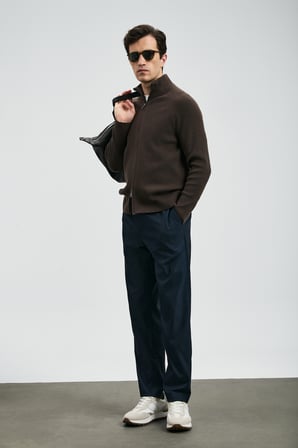 Amber Smart Erkek Chino Pantolon Slim Fit Lacivert