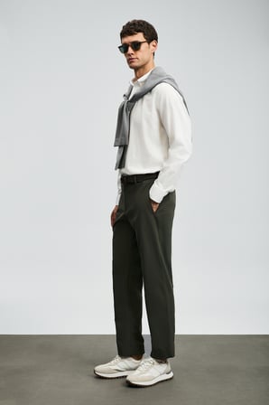 Daren Smart Erkek Chino Pantolon Slim Fit Haki