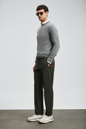 Daren Smart Erkek Chino Pantolon Slim Fit Haki