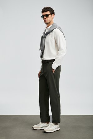 Daren Smart Erkek Chino Pantolon Slim Fit Haki