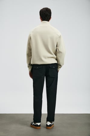 Tom Fashion Erkek Chino Pantolon Slim Fit Siyah