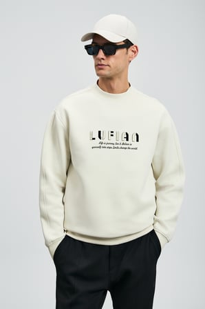 Oracle Erkek Sweatshirt Kırık Beyaz