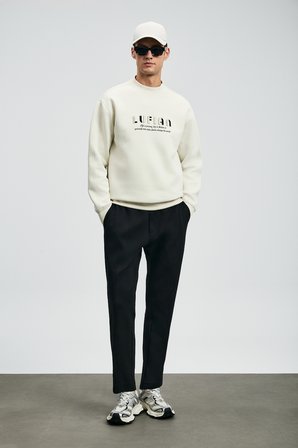 Oracle Erkek Sweatshirt Kırık Beyaz