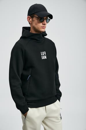 Snow Erkek Sweatshirt Siyah