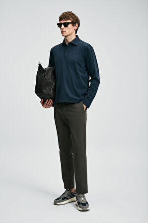 Lufian Erkek Rocky Smart Polo T-Shirt 112040044 Lacivert