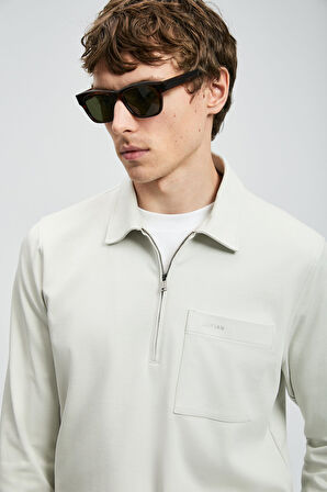 Lufian Erkek Lucas Smart Polo T-Shirt 112040043 Gri