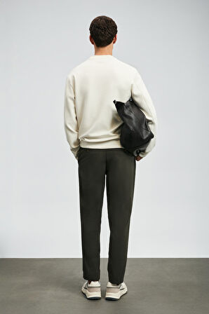 Lufian Erkek Luther Sweatshirt 112030171 Ekru