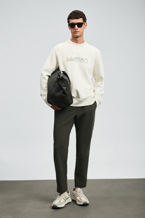 Luther Erkek Sweatshirt Ekru