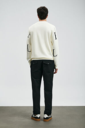 Lufian Erkek Tıffany Sweatshirt 112030184 Kırık Beyaz