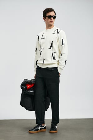 Lufian Erkek Tıffany Sweatshirt 112030184 Kırık Beyaz