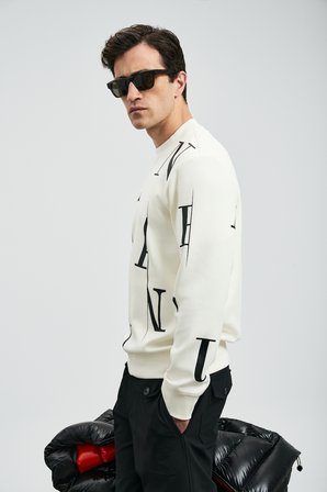 Tıffany Erkek Sweatshirt Kırık Beyaz