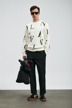 Tıffany Erkek Sweatshirt Kırık Beyaz