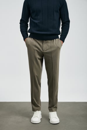 Sımon Smart Erkek Chino Pantolon Slim Fit Toprak