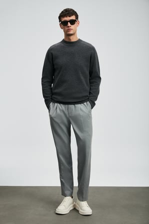 Ronald Smart Erkek Chino Pantolon Comfort Fit Gri