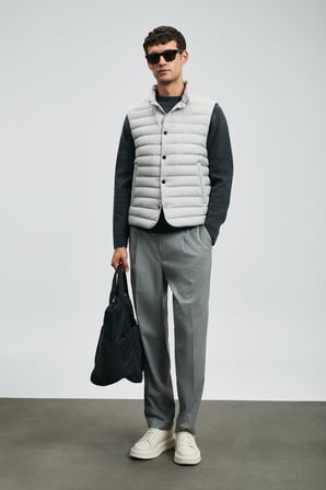 Ronald Smart Erkek Chino Pantolon Comfort Fit Gri