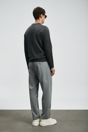 Ronald Smart Erkek Chino Pantolon Comfort Fit Gri