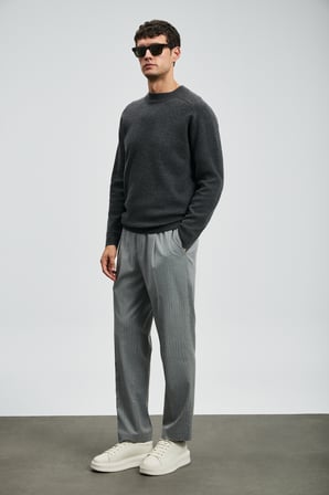 Ronald Smart Erkek Chino Pantolon Comfort Fit Gri