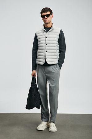 Ronald Smart Erkek Chino Pantolon Comfort Fit Gri
