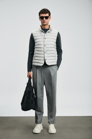 Ronald Smart Erkek Chino Pantolon Comfort Fit Gri