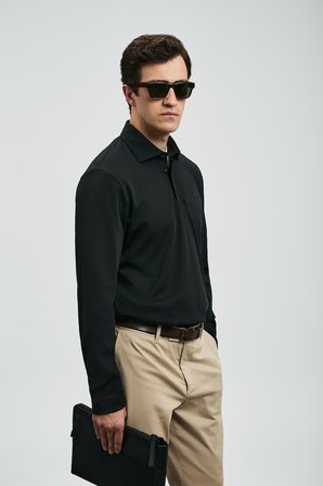 Rocky Smart Erkek Polo Tişört Siyah