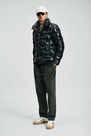 Lufian Erkek Roy Kaz Tüyü Mont 112120247 Siyah