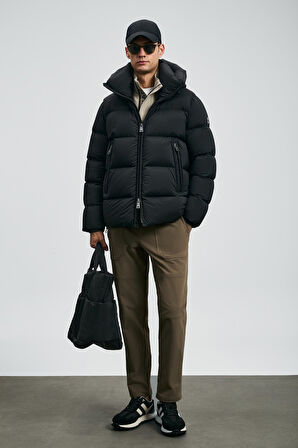 Lufian Erkek Tommy Kaz Tüyü Mont 112120250 Siyah