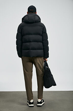 Lufian Erkek Tommy Kaz Tüyü Mont 112120250 Siyah