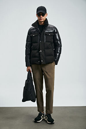 Lufian Erkek Genıous Kaz Tüyü Mont 112120253 Siyah