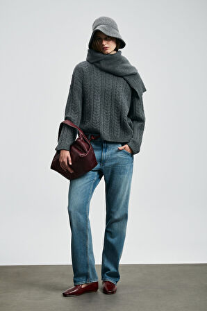 Lufian Mira Kadın Kazak 122090040 Antrasit