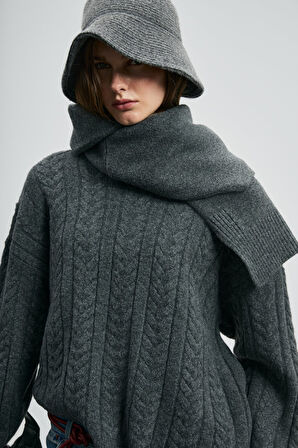 Lufian Mira Kadın Kazak 122090040 Antrasit