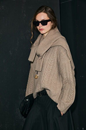 Lufian Mira Kadın Kazak 122090040 Vizon