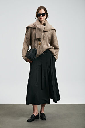 Lufian Mira Kadın Kazak 122090040 Vizon